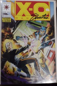 X-O MANOWAR # 3 1992 VALIANT KEY  SOLAR +HARADA  SIGNED BY JIM SHOOTER COA
