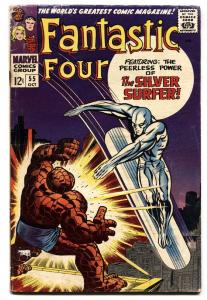 FANTASTIC FOUR #55 comic book 1966-KEY ISSUE-SILVER SURFER KIRBY g/vg