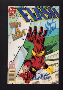 Flash #91 - SIGNED BY MARK WAID & MIKE WIERINGO! (8.5/9.0) 1994