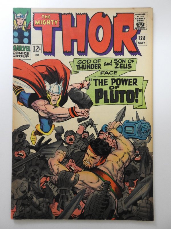 Thor #128 (1966) W/ Hercules vs Pluto!! Beautiful VF- Condition!