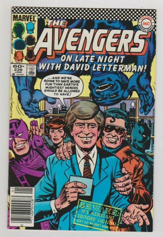 AVENGERS #239 ON LATE NIGHT WITH DAVID LETTERMAN! 1984 MARVEL COMICS