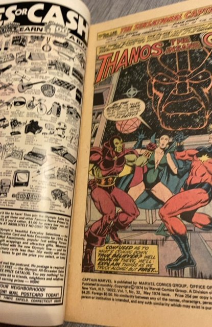 Captain Marvel #32 (1974) Origen of drax and moon dragon