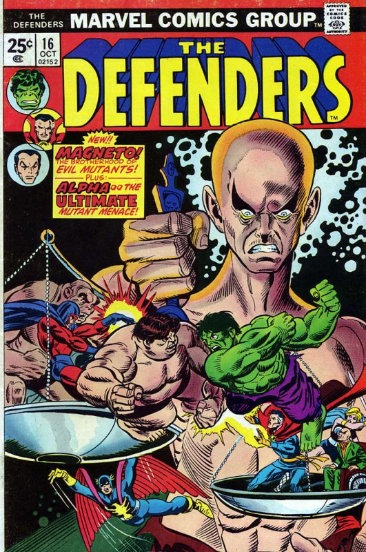 Defenders, The #16 (with Marvel Value Stamp) FN ; Marvel | October 1974 Magneto