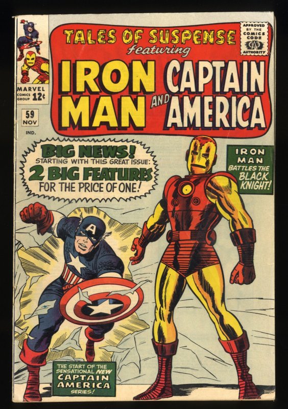 Tales Of Suspense #59 FN- 5.5 Captain America Iron Man!