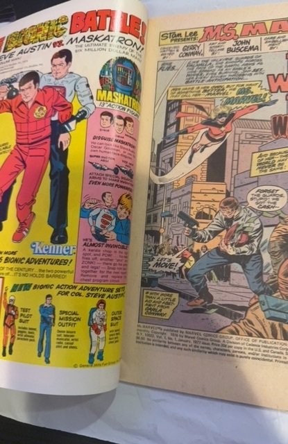 Ms. Marvel #1 (1977) first solo series- Conway and Buscema