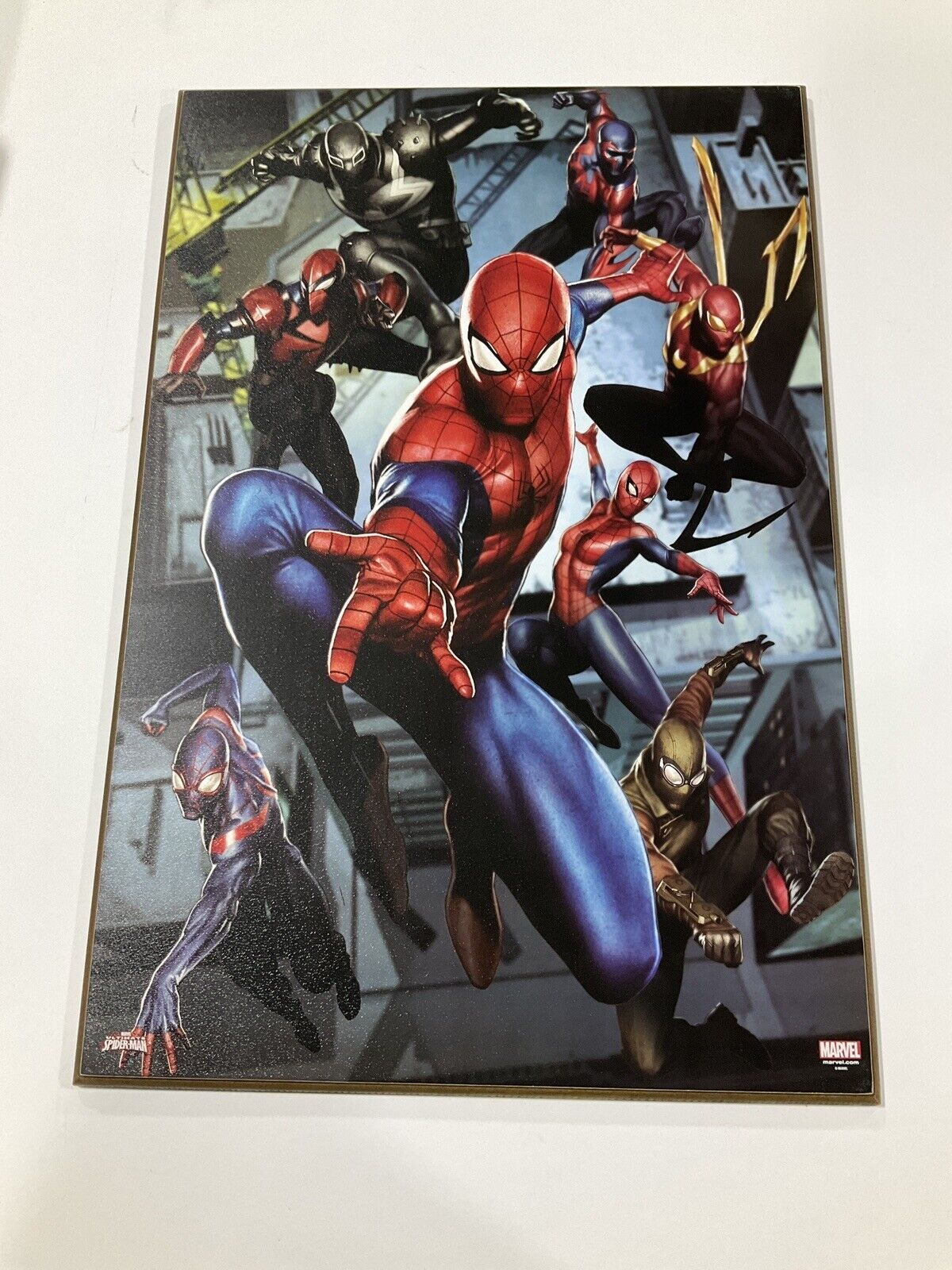 SpiderMan SpiderVerse Wood Wall Art plaque 13x19 Marvel Comics