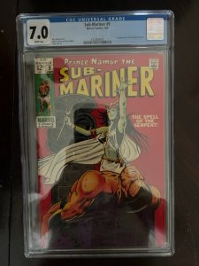 Sub Mariner #9 (1973) - CGC 7.0 - 1st  Naga & Serpent Crown