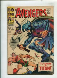 AVENGERS #50 (3.5) TO TAME A TITAN!! 1967
