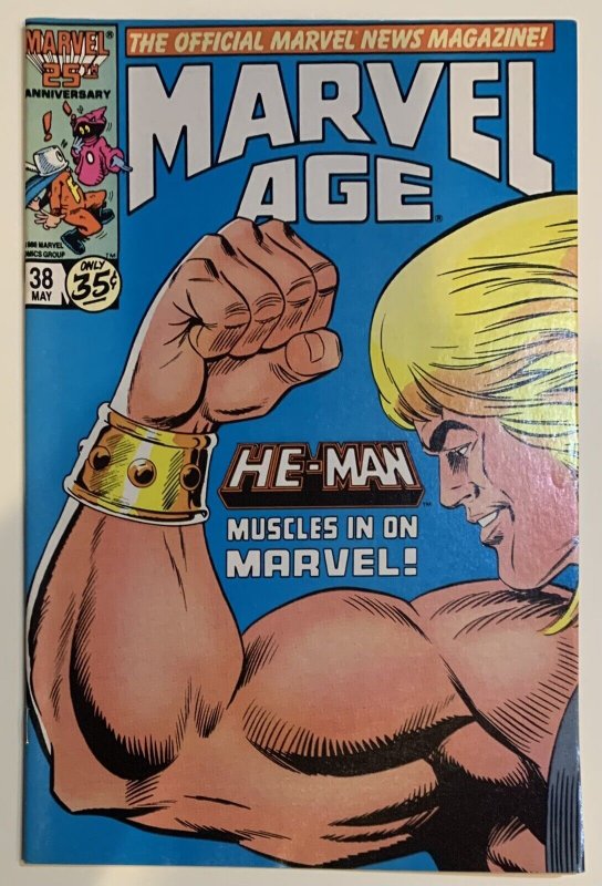 (1986) MARVEL AGE #38 1st Masters Of The Universe in Marvel! HE-MAN!