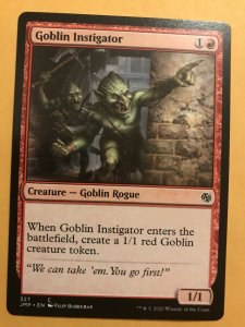 GOBLIN INSTIGATOR card : Magic the Gathering MTG card; JUMPSTART 2020 NM/M