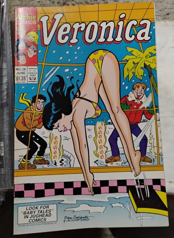 VERONICA # 28  1993  ARCHIE COMICS KEY HOT ISSUE BIKINI SIZZLE