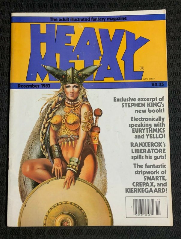 1983 Dec HEAVY METAL Fantasy Illustrated Magazine FN+ 6.5 Siephen King / Crepax 