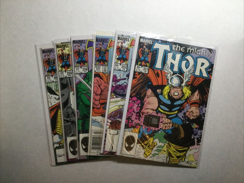 Thor 351 352 357 358 359 360 Lot Run Set Near Mint- Nm- 9.2 Marvel 