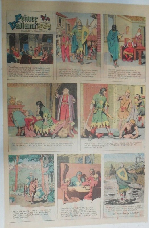 Prince Valiant Sunday #1673 by Hal Foster from 3/2/1969 Rare Full Page Size !