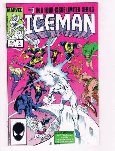 Iceman #3 FN Marvel Comics Limited Series Comic Book X-Men April 1985 DE35