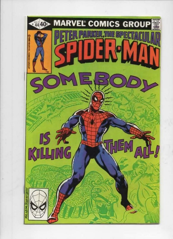 Peter Parker SPECTACULAR SPIDER-MAN #44 FN, Vengeance 1976 1980 more in store