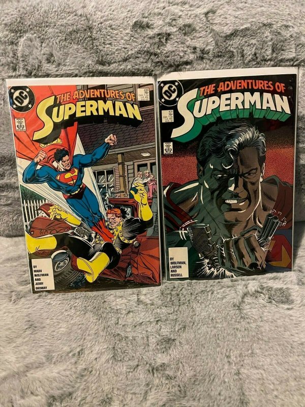 19 Issue Lot Adventures of Superman Issues Ranging From 425-633; Minor Keys!