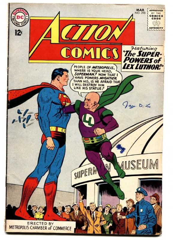 ACTION COMICS #298 comic book DC SUPERMAN 1963 LEX LUTHOR  MOONEY VG