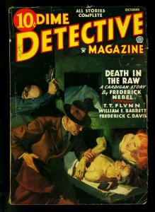 Dime Detective Pulp October 1935- Frederick C Davis- Nebel- VG