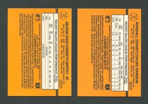 1989 Donruss Baseball Card Set(660) Ken Griffey Jr Rookie MINT