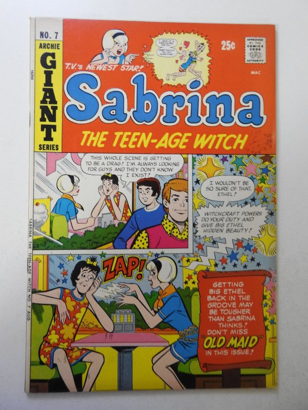 Sabrina the Teenage Witch #7 (1972) VG+ Condition ink front/back cover