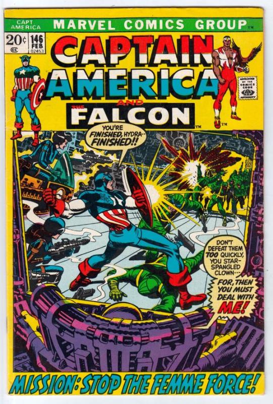 Captain America #146 (Feb-72) FN/VF Mid-High-Grade Captain America