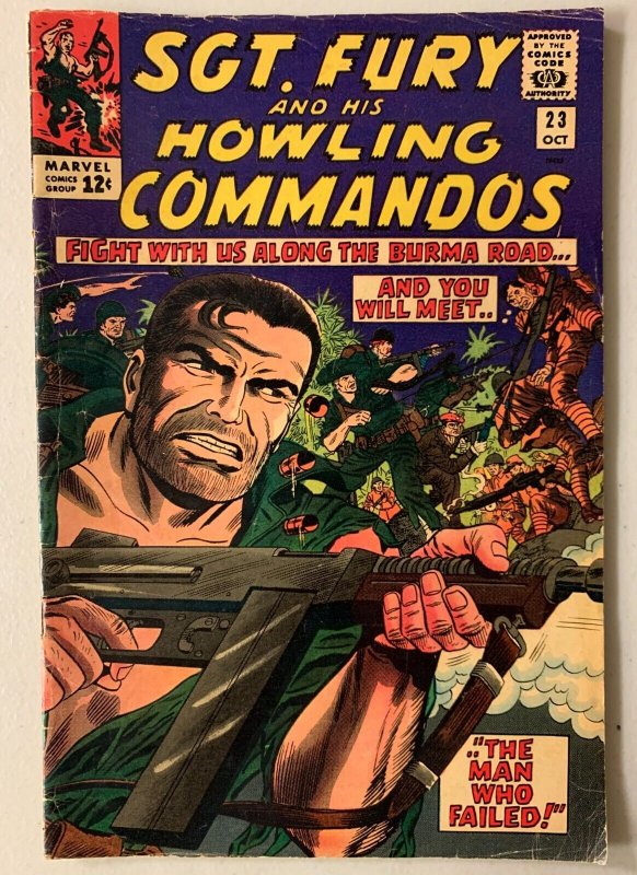 Sgt. Fury Howling Commandos #23 Marvel (3.5 VG-) Fury in Burma (1965)