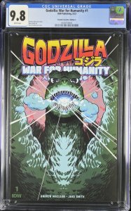 (2023) IDW COMICS GODZILLA WAR FOR HUMANITY #1 1:50 Variant Cover CGC 9.8