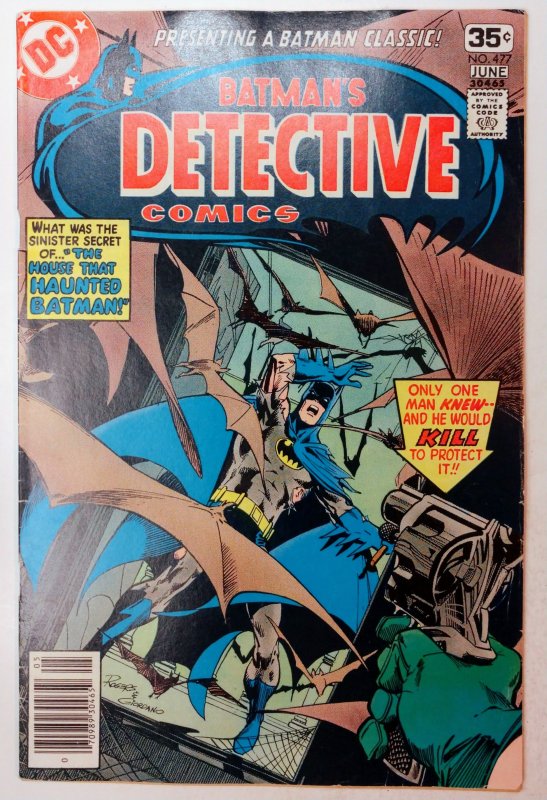 Detective Comics #477 (7.0, 1978) 1st cameo app 3rd Clayface, Preston Payne