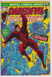 DAREDEVIL #100 (Jun 1973) Sharp FN- 5.5 cream to white!