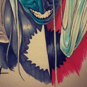 Malekith Marvel Original Art by Sergio Dávila – Thor Villain A4 Signed Sketch