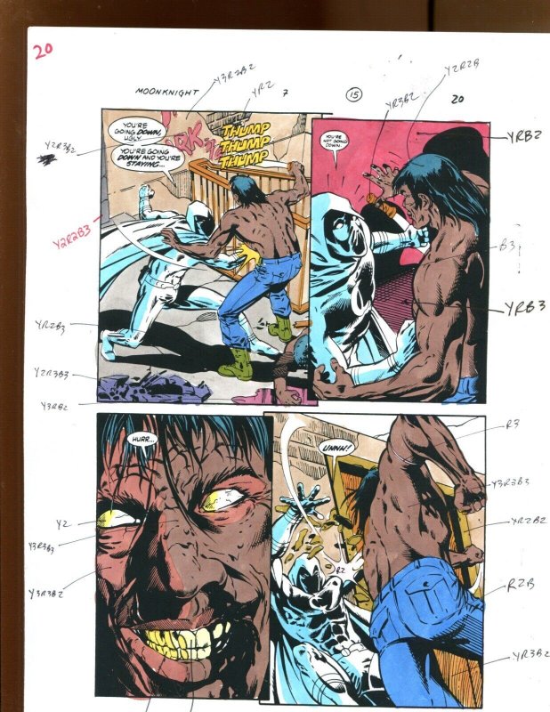 Moon Knight #15 p.20 Color Guide Art - 1982 Art By Doug Moench