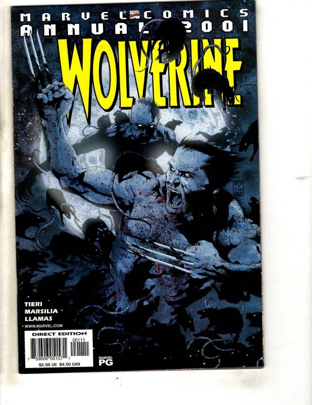 Lot Of 5 Wolverine Marvel Comic Books ANNUALS # 95' 96' 97' 00' 01' X-Men CR59