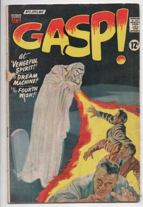 GASP! #2, VG+, Wish, Dream, Vengeful Spirit, Horror, ACG, 1967