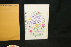 Happy Easter Flowers #3327 - Greeting Card Painted Art by Bob Hessler