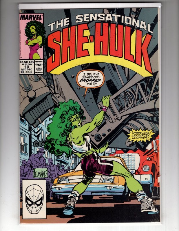 The Sensational She-Hulk #10 (1989)  1st PSUEDOMAN Copper MARVEL    / EC#15