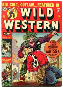 Wild Western #24 1952- Atlas Comics- Kid Colt- Texas Kid- Romita  FN-