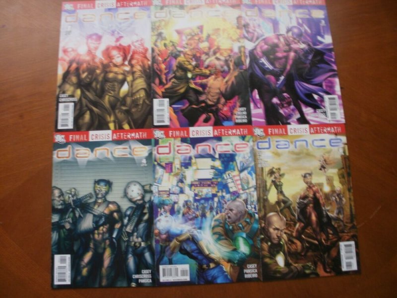 6 DC FINAL CRISIS AFTERMATH: DANCE Comic #1 2 3 4 5 6 (2009)(Casey) Complete Set