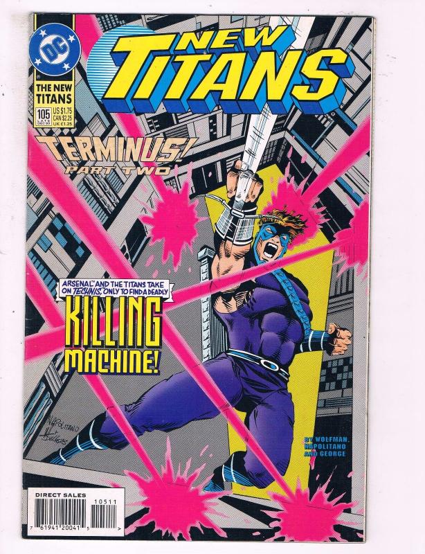 New Titans #105 VF DC Comics Killing Machine Comic Book Wolfman 1993 DE14