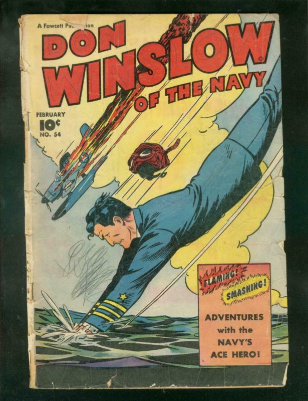 DON WINSLOW OF THE NAVY #54 1948-FAWCETT-P 51 MUSTANG  FR