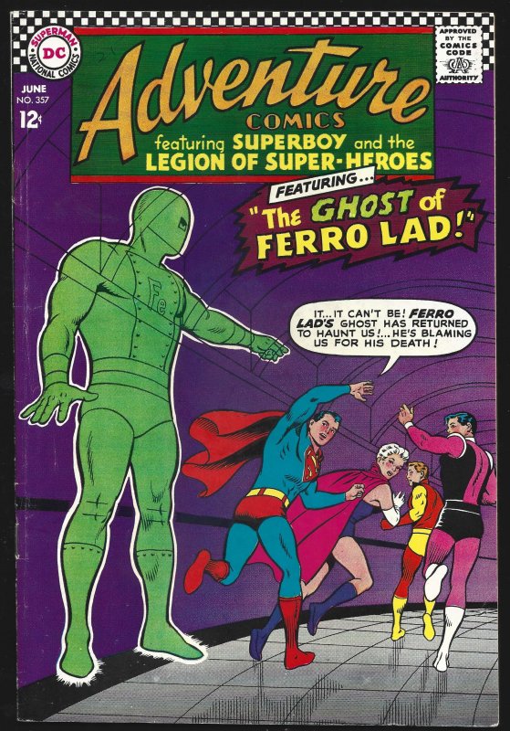 Adventure Comics #357 with LOSH (Jun 1967, DC)  6.5 FN+