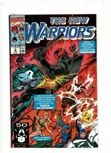 New Warriors #8 VF+ 8.5 Marvel Comics 1991 Punisher app.