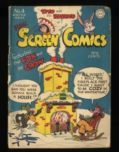 Real Screen Comics #4 GD+ 2.5 Fox and Crow