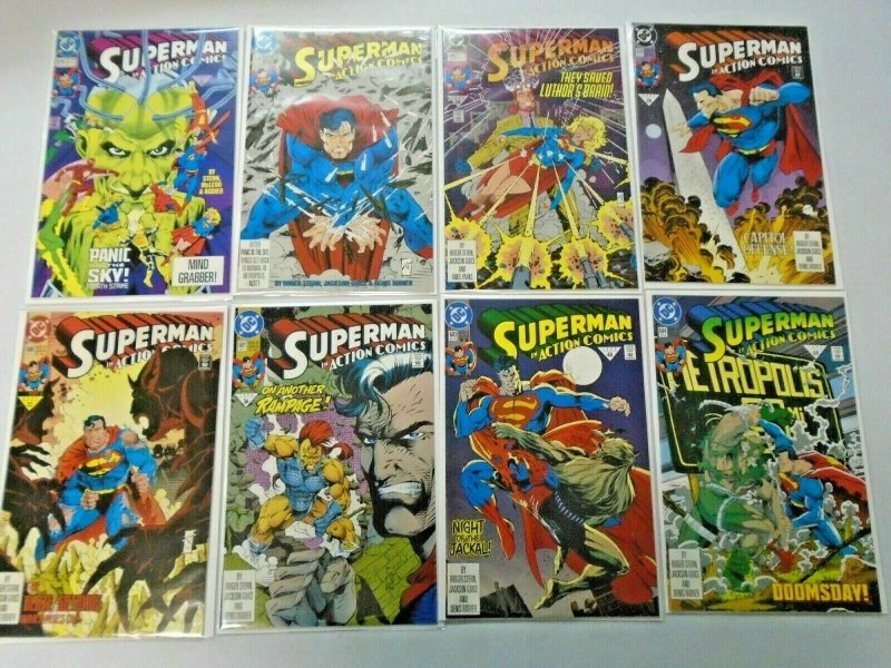 Action Comics Lot From #650-699 49 Different Average 8.5 VF+ (1990-1994)