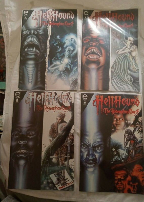 Lot Of 4 1993 Epic Comics Hellhound The Redemption Quest 1 2 3 4 Complete Series