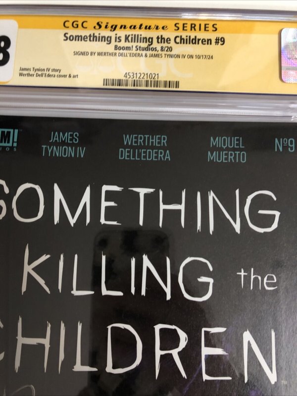 Something Is Killing The Children (2020) #9 (CGC 9.8) Signed Tynion * Dell'edera