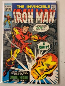 Iron Man #21 Marvel 1st Series (5.0 VG/FN) (1970)