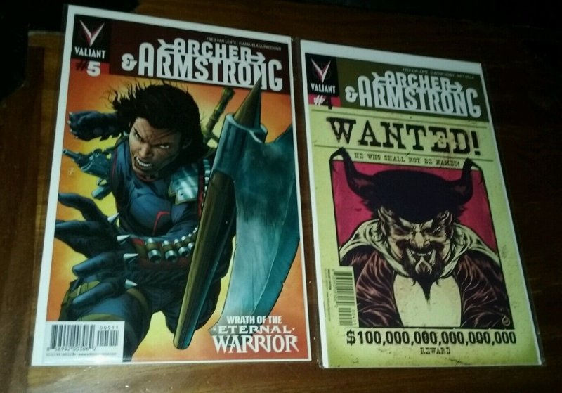 Archer & armstrong 1 3 4 5 lot Variant #4 Valiant Comic Book entertainment movie