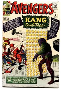 AVENGERS #8 comic book  First appearance of Kang. 1964 Marvel Silver-Age