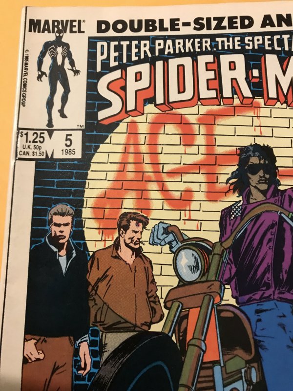 Spectacular Spider-Man Annual #5 : Marvel 1985 Fn/VF; Black Costume Vs. Ace
